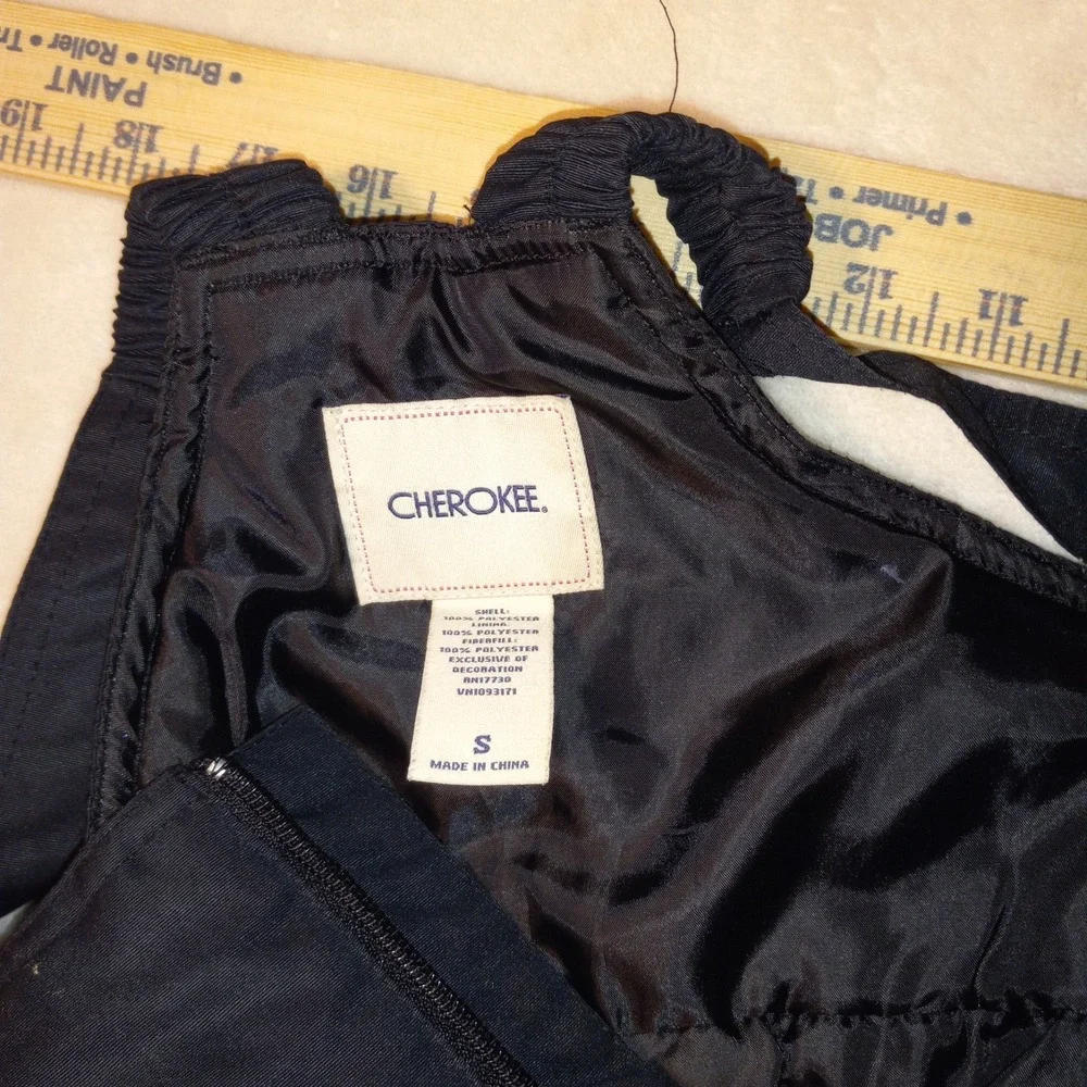 Cherokee Black Ski Bibs Snow Suit Pants - Size Kids Girls Boys small